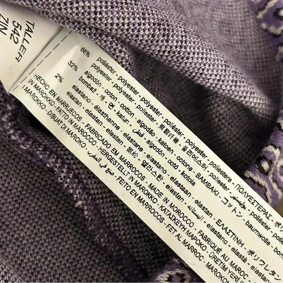 🌟Zara Lilac Geometric Print Open Back Bodysuit Size  XS NWOT - Picture 6 of 11